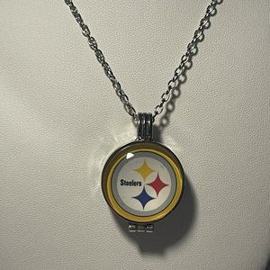 Pittsburgh Steelers NFL Football Aromatherapy Charm w/ 20 IN Silver Chain NEW!!